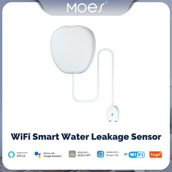 New WiFi Smart Flood Sensor Water Leakage Detector Flood Notification Alert Overflow Security Alarm System Tuya Smart Life App