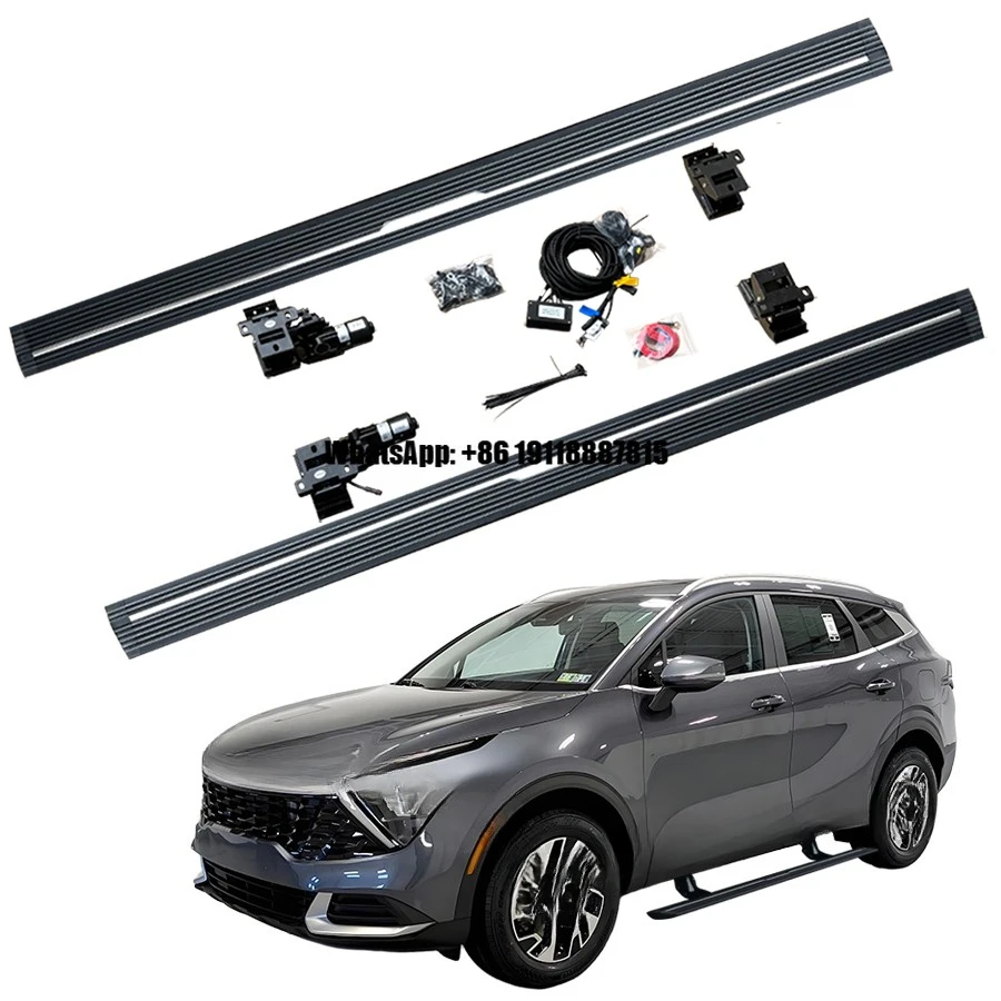 Factory Price Silent Operation Waterproof Aluminum Running Board Automatic Electric Power Side Step for KIA Sportage 2023+