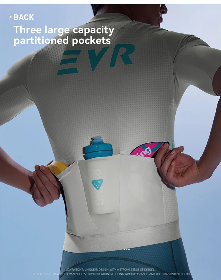 EVR Sommer Herren Radsport-Kurzarmtrikot Outdoor Rennrad-Bekleidung Hochelastisch und Schnelltrocknend Mountainbike-Radtrikot – Detail 12