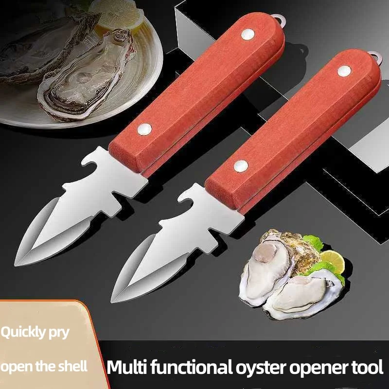 Oyster Knife Sharp-edged Shucker Shell Seafood Opener Tool Stainless Steel Clam Opener for Oyster Clam Toadfish Crab Shells