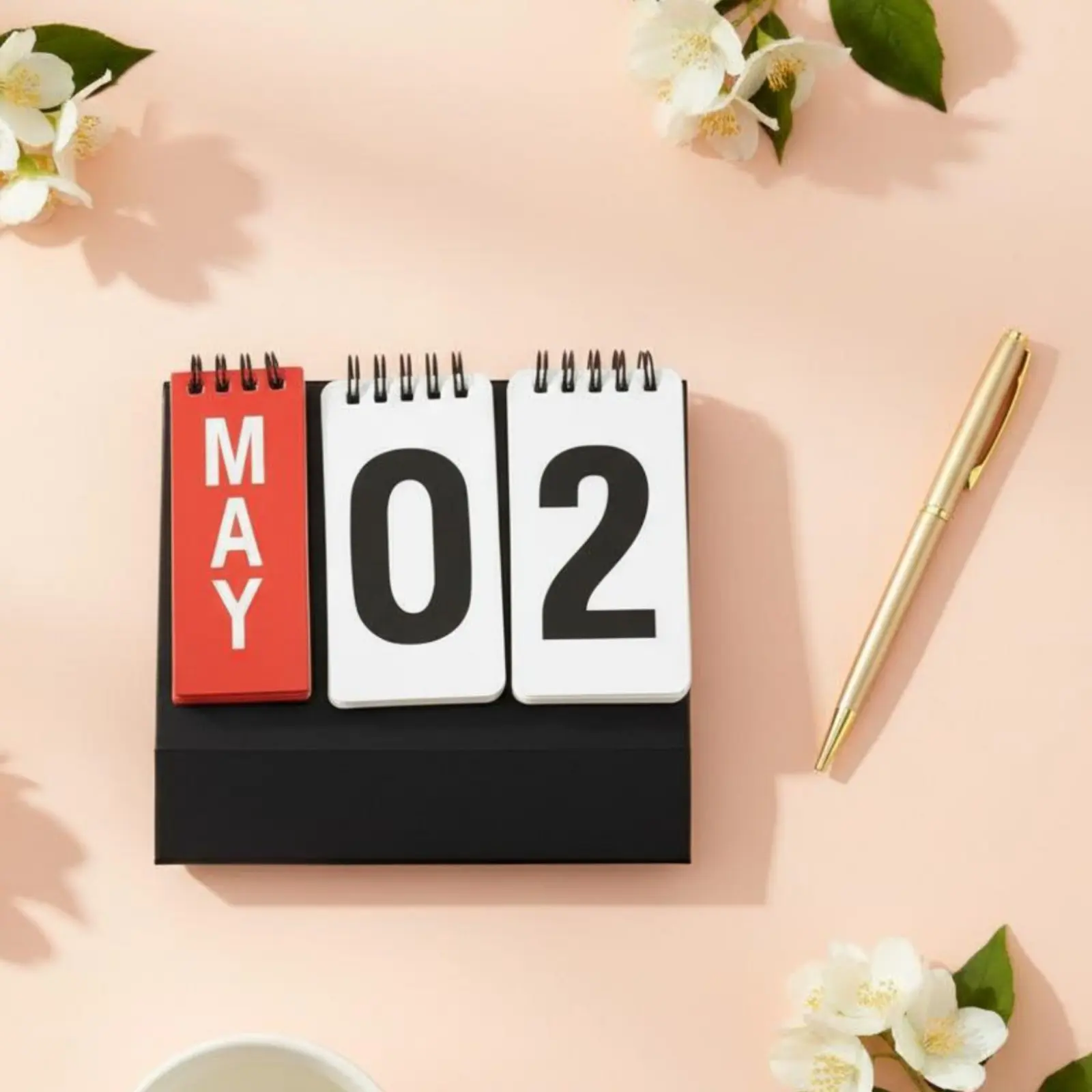 Dateless Desk Calendar Reusable Perpetual Desk Calendar Desktop Date Display Compact Space-Saving view 4