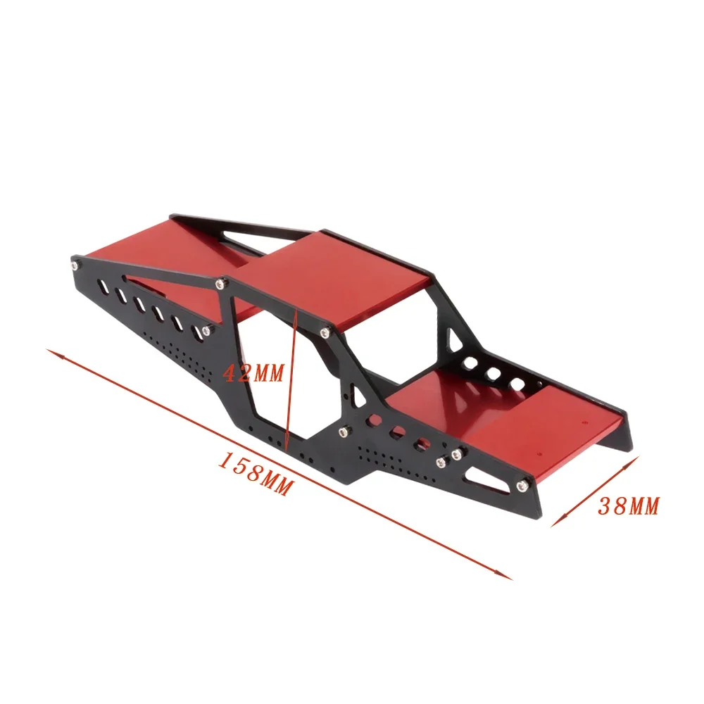 1/24 Scale Carbon Fiber and Aluminum Frame LCG Chassis Shell Roll Cage for Axial SCX24 90081 C10 AXI00001 Upgrade Parts