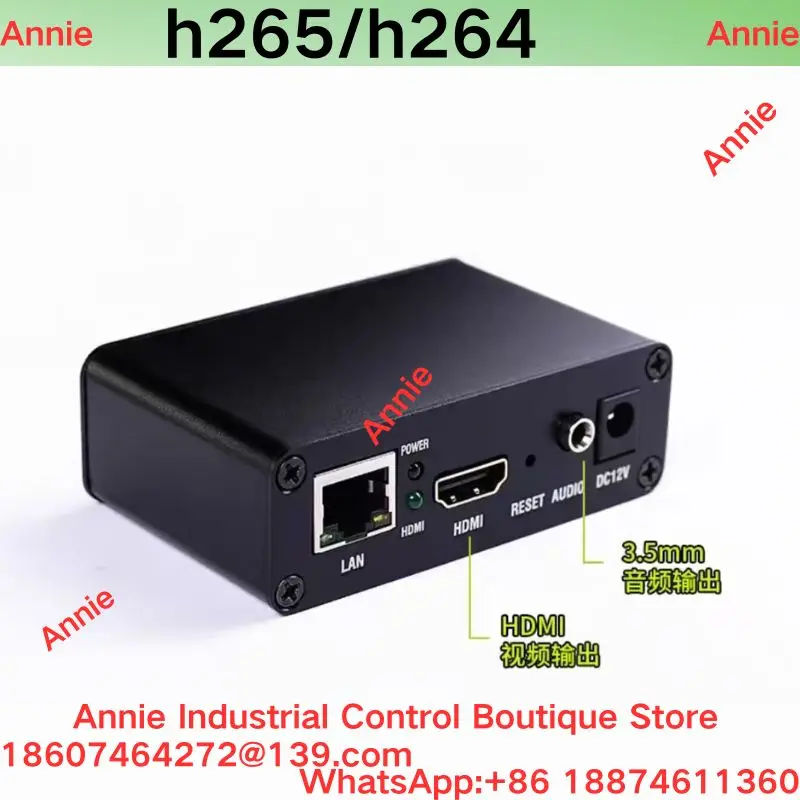 brand-new  H265/H264 audio and video decoder SRT RTMP RTSP to HDMI recording ONVIF