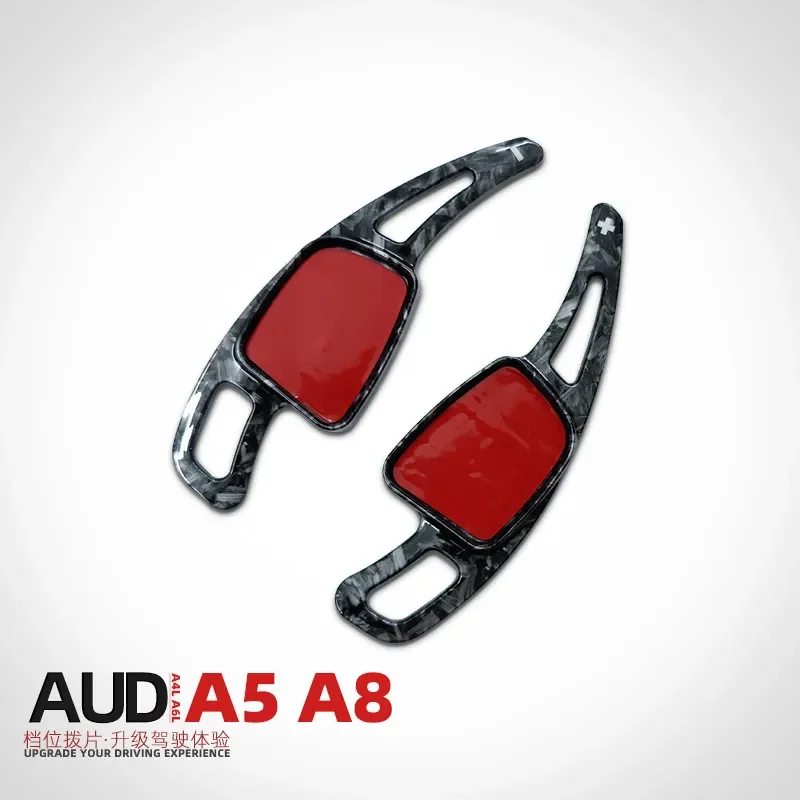 For Audi A5 S5 A7 A8 Q2 Q5 R8 Steering Wheel Gear Shift Paddle Shifter Extension Carbon Fiber Style Auto Accessories