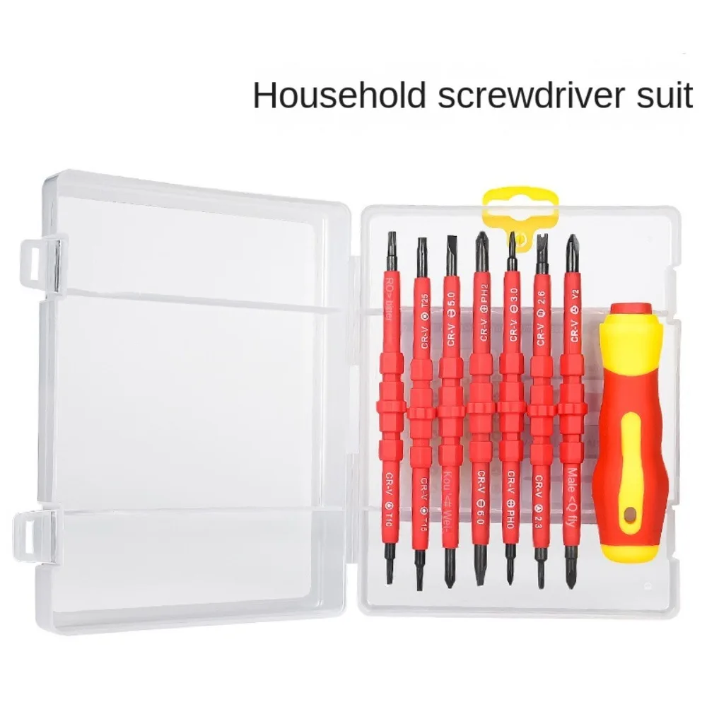 

Chrome Vanadium Steel Screwdriver Set Double Head 8 in 1 Screw Driver Bit Multifunctional Repair Tool Insulated Screwdriver Set