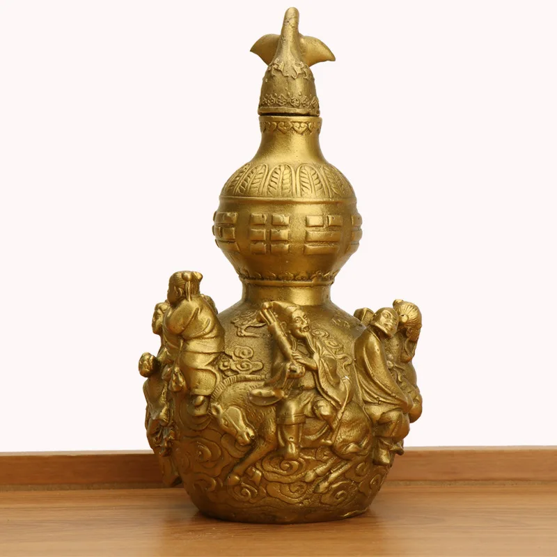 , Copper Ornament, Home Living Room Craft, Eight Immortals Gourd