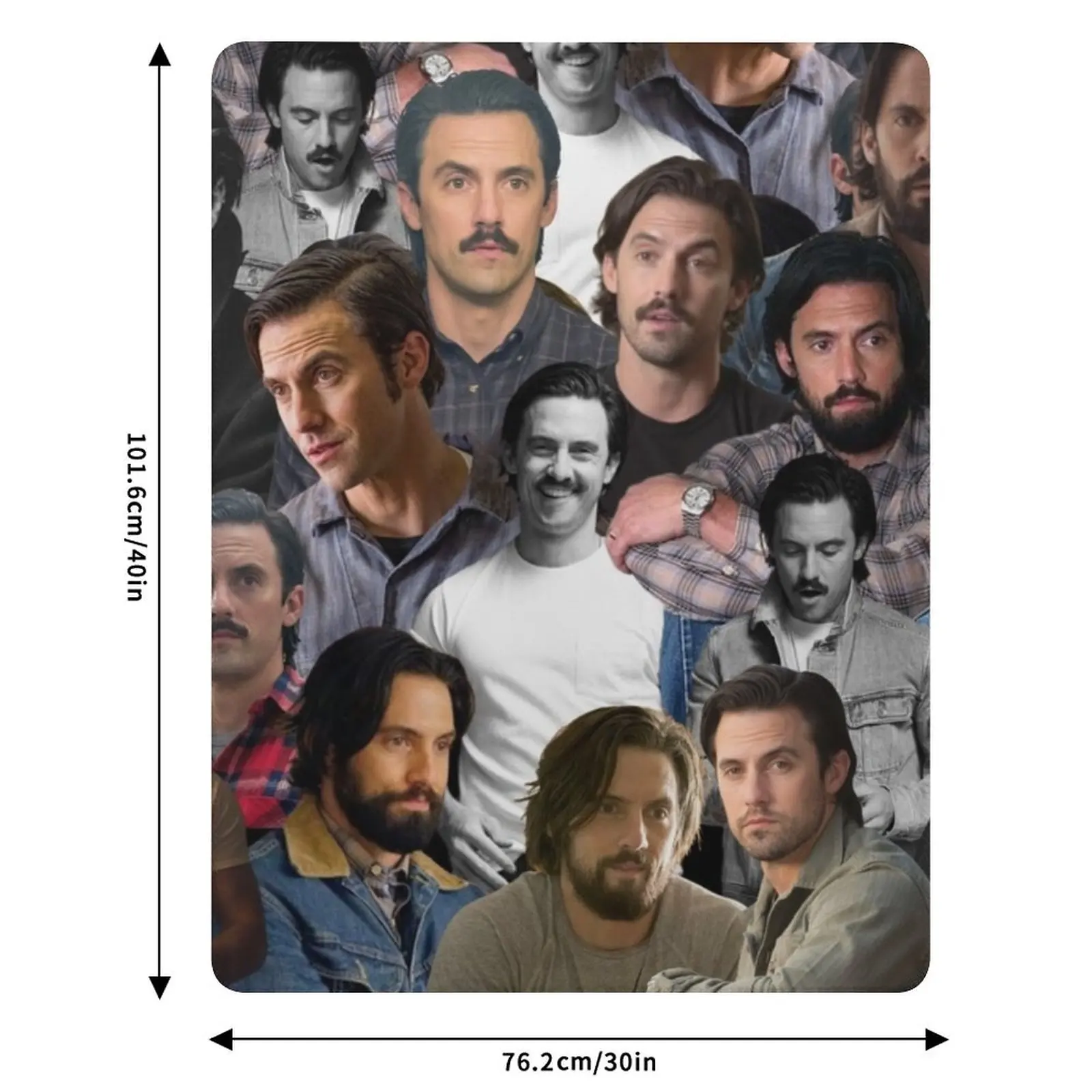 Milo Ventimiglia صورة مجمعة رمي بطانية فروي فاخرة رمي بطانية هدية مضحكة #6