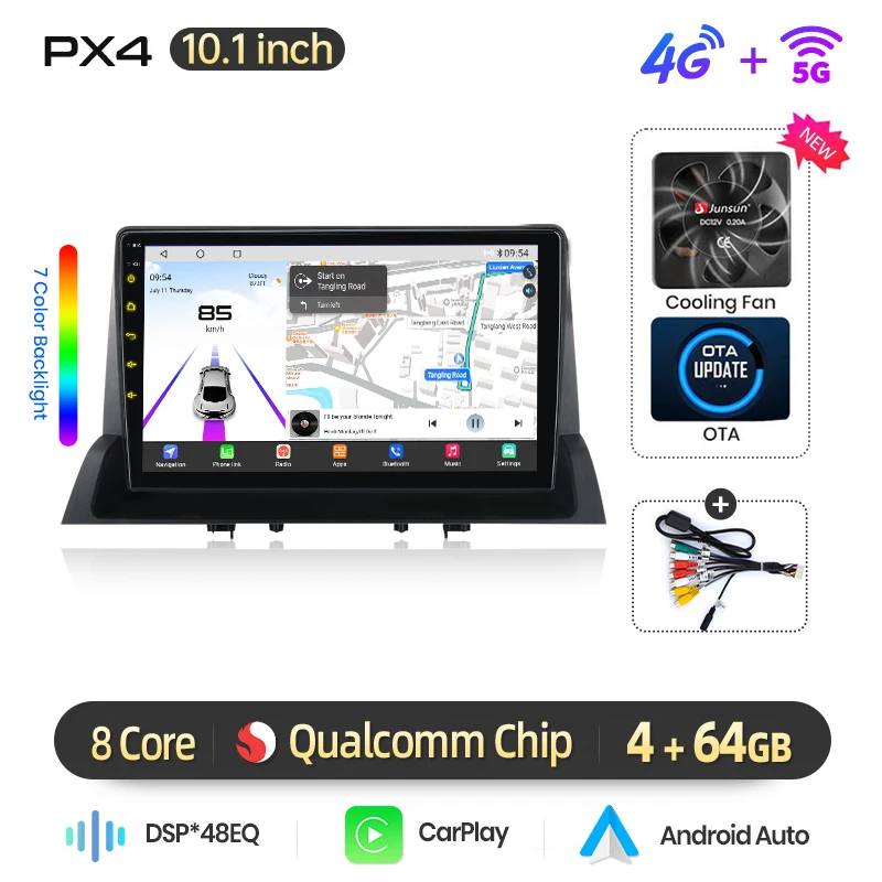 AWESAFE Draadloze CarPlay Android Auto Radio voor Mazda 6 2002-2008 GPS Navigatie Plug and Play met SWC RDS DSP Auto Multimedia 2din