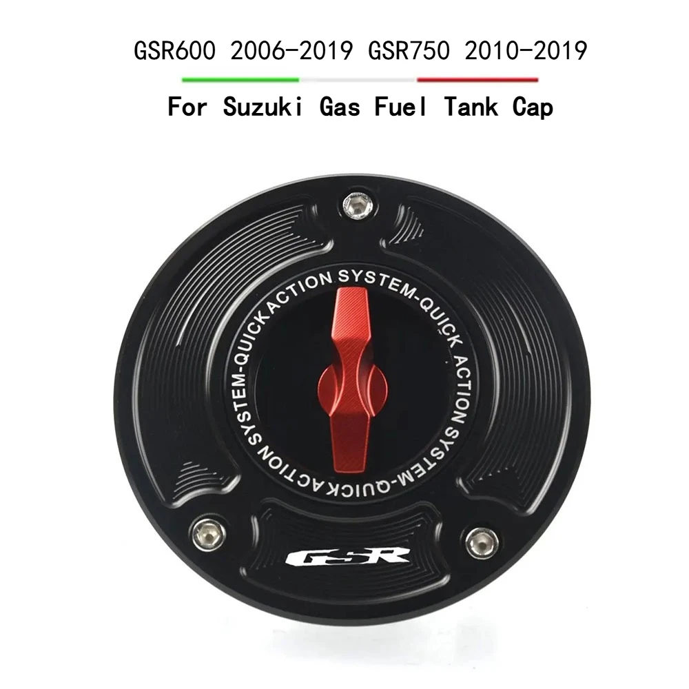 Keyless Motorcycle Fuel Gas Tank Cap Cover For Suzuki GSR600 2006-2019 GSR750 2010-2019 GSR600 2008 2009 2010 2011 2012 2013