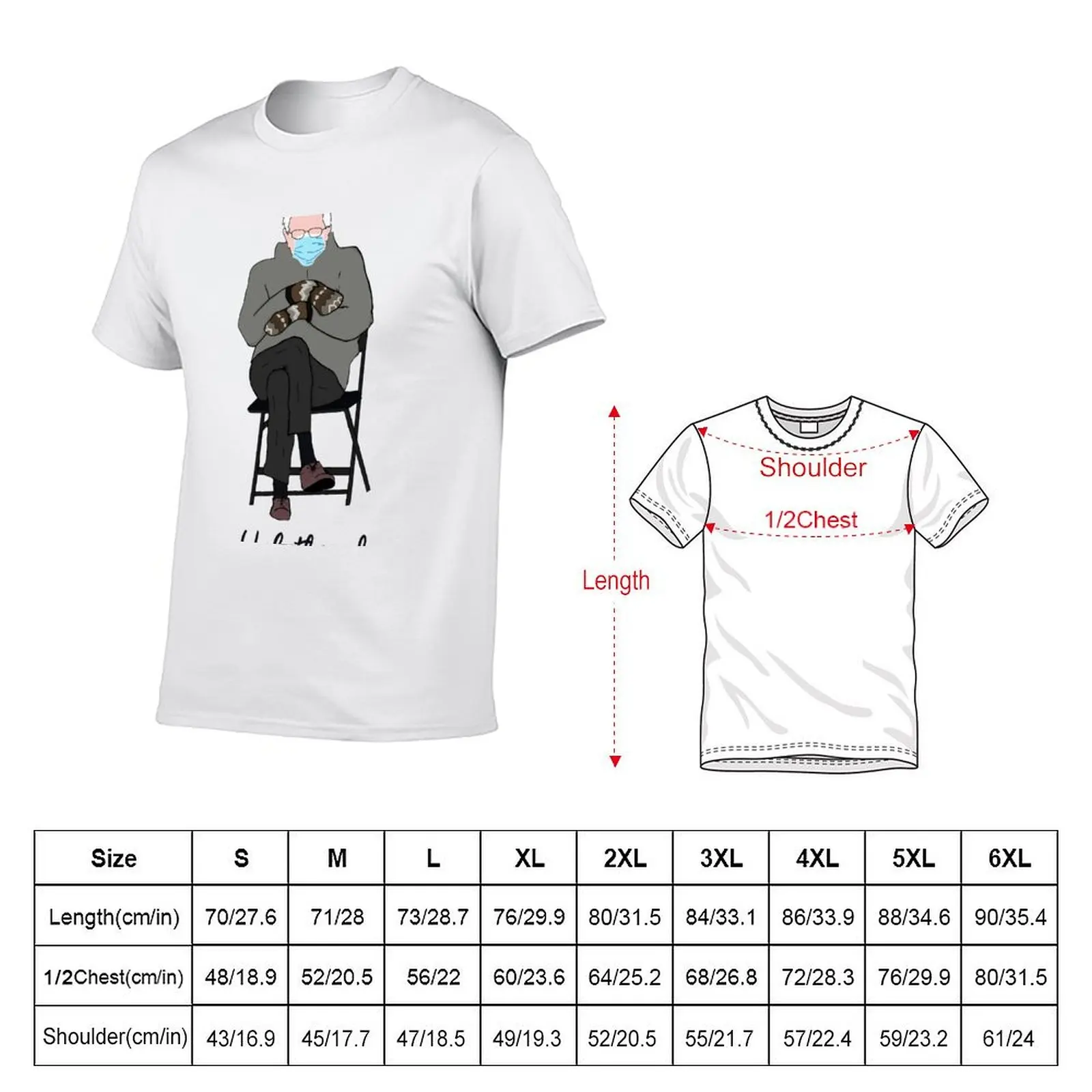 Unbothered Bernie Sanders with Mittens T-Shirt Anti-Wrinkle Short Sleeve T-Shirt