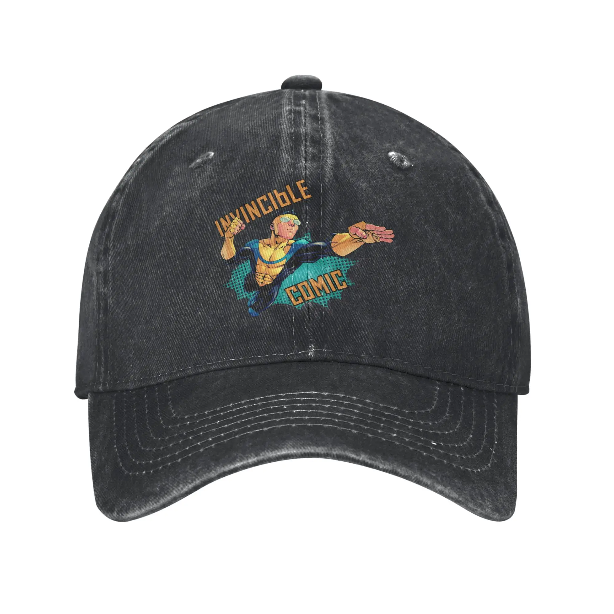 Invincible Comic Animated Unisex Style Baseball Cap  Distressed Washed Caps Hat Vintage Outdoor All Seasons Travel Gift Sun Cap