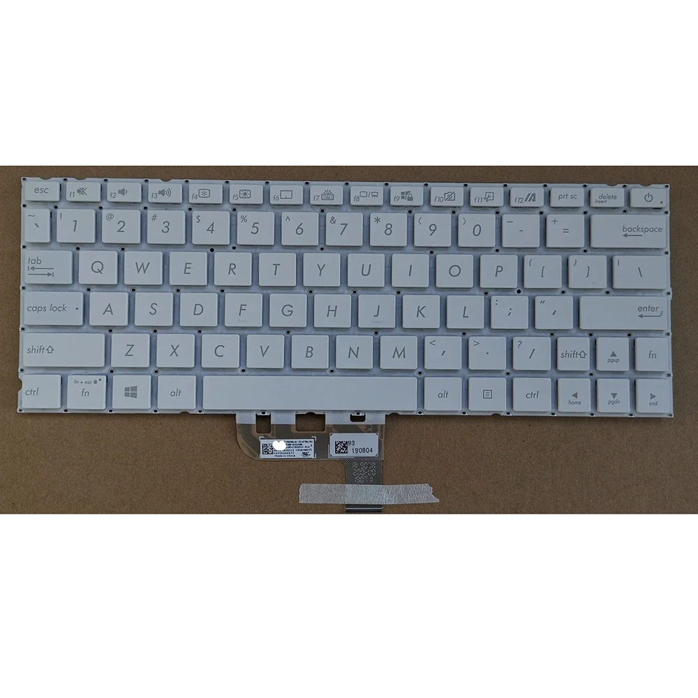 Imagem -03 - Teclado Retroiluminado para Notebook dos Eua para Asus Zenbook Ux334 Ux334fac Ux334fa Ux334fl Ux334flc