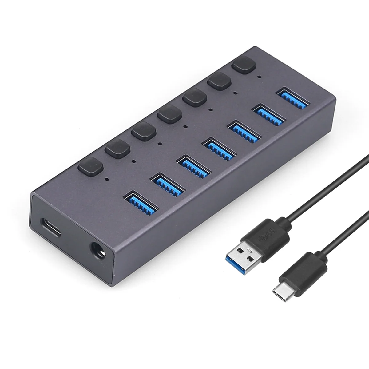 

USB3.0 Splitter 7Port Charging Multi-Interface HUB with