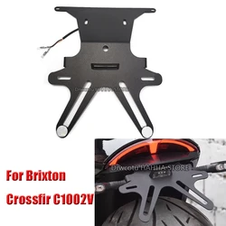 Motorcycle License Plate Holder Tail Tidy Fender Eliminator Bracket Light Tail Plate For Brixton Crossfir C1002V C 1002V