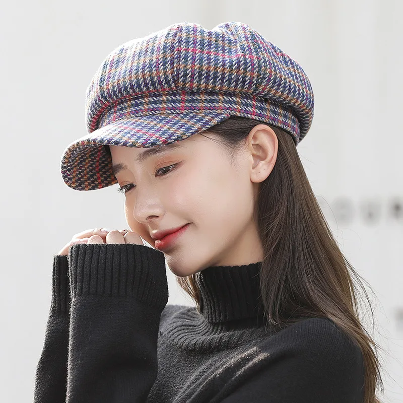 Hats For Women Winter Warm Age-reducing Fashion Beret Army Octagonal Cap Casual Peaked Cap Feminino Boina S54