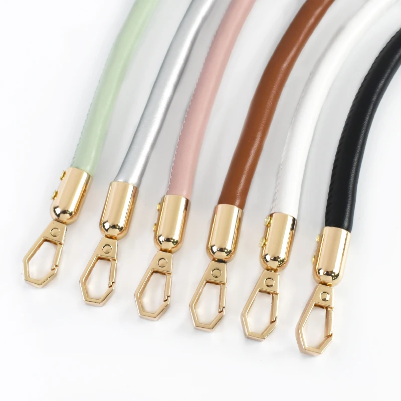 2 Stücke 30/40/60/115 cm Pu-leder Taschengriffe Metallhakenschnallen Handtasche Geldbörse Ersatz Schultergurte DIY Taschen Zubehör – Detail 5
