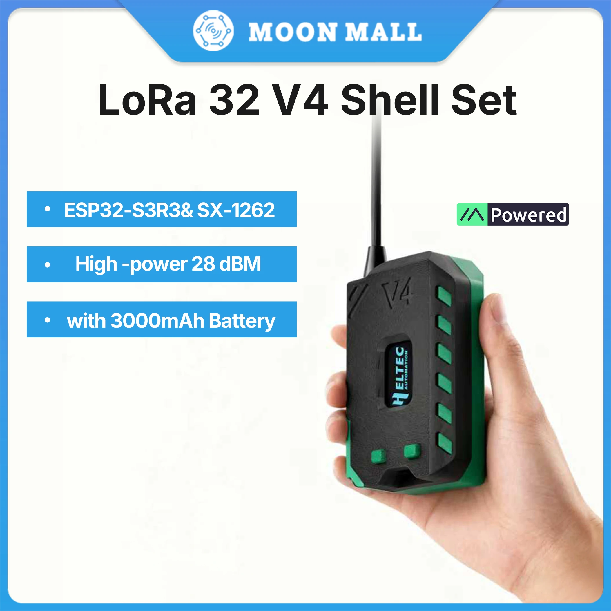 Meshtastic Heltec LoRa 32 V4 ESP32-S3 SX1262 GPS Solar Node 3000mAh Battery Kit 915/868MHz Wireless Tracker