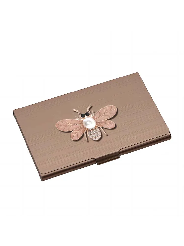 Trendy-Feel Card ID Holders: Metallic Portable Multi-Function Use Diamond-Inspired Circular Wall Decor