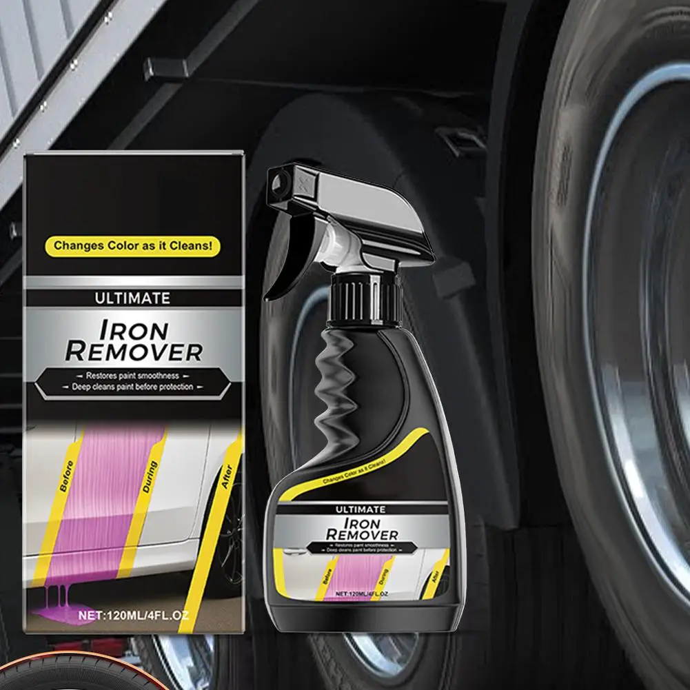 Car Rust Remover Car Wheel Care Remover Car Exhaust Pipe Rust Removal Spray Cleaning Metal Iron Powder Car Wheel Maintenance