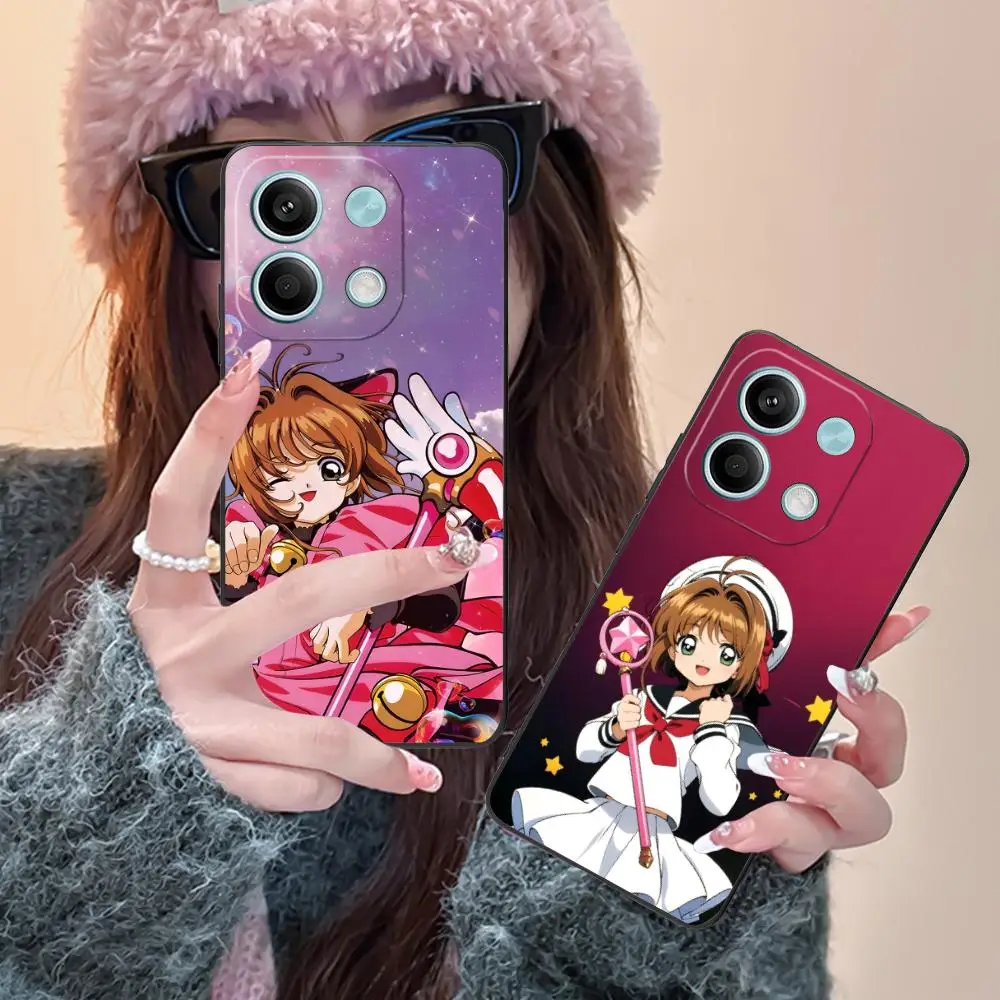

Чехол для телефона Cardcaptor Sakura Kinomoto для Xiaomi Redmi Note 14 13 12 11 A5 3 2 1 Pro Plus 4G 5G с цветной печатью, чехол для смартфона