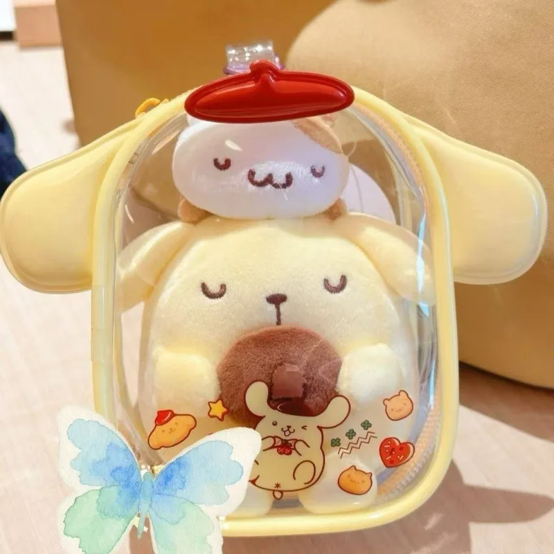 

Sanrio ПВХ сумка для хранения кукол прозрачная защитная сумка-органайзер коробка HelloKitty Cinnamoroll Kuromi сумка для хлопковых аксессуаров для кукол
