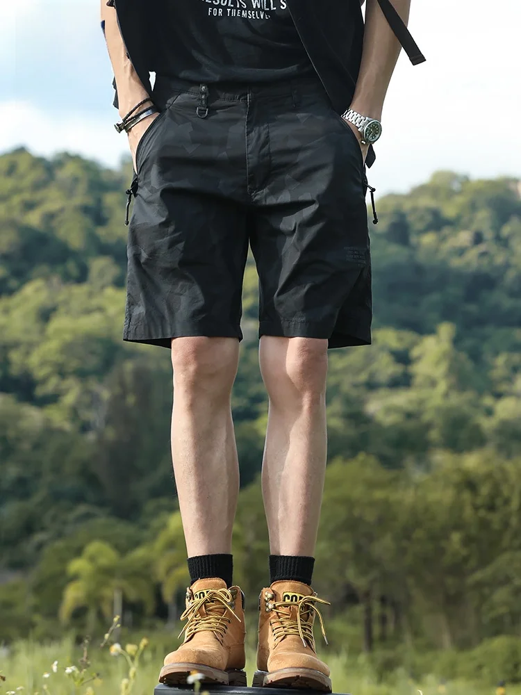 

Outdoor Camouflage Sports Shorts Men's Quick Dry Breathable Elastic Casual Quadripartition Hiking Summer Leisure Fourths Pants