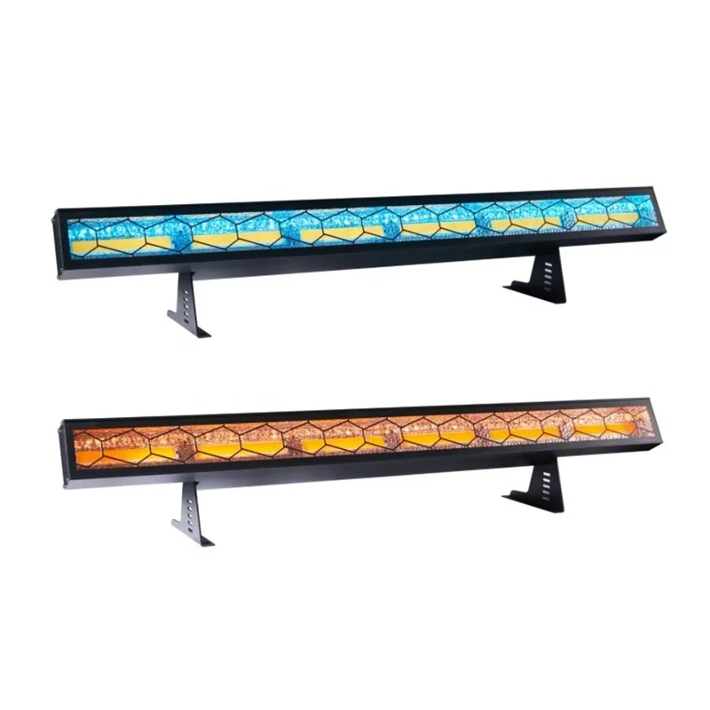 6x60W Amber & 120 RGB LED pixel bar effect light DMX512 LED wash strobe light Disco DJ Party Club Bar Concert Stage Event Show