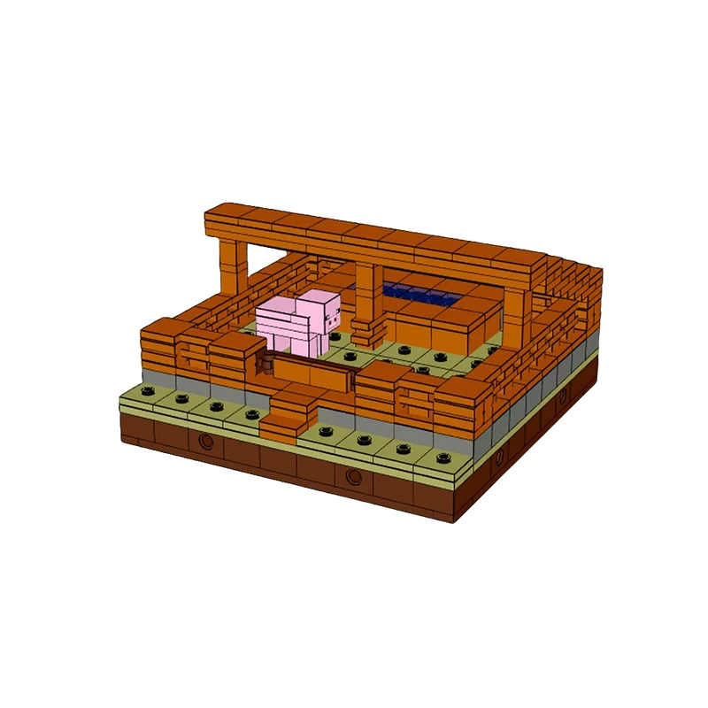 

447pcs MOC Savanna Animal Pen 1 My World Model Building Blocks Construction Toy Christmas Gifts DIY Creative Idea Education