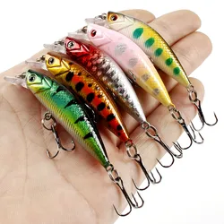 1pcs Minnow Fishing Lures Wobblers 6cm 6.7g Sinking Artificial Plastic Bait Bass Crankbaits Carp Pike Fishing Tackle