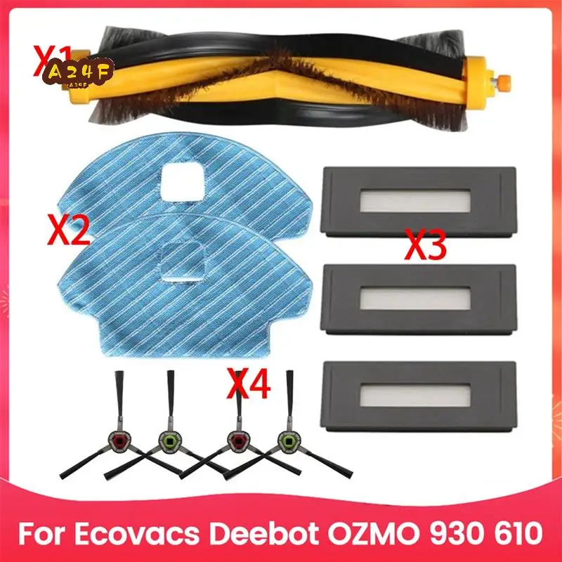 

A24F-для Ecovacs Deebot OZMO 930 610, робот-пылесос, основная боковая щетка, фильтр, швабра, тканевый комплект аксессуаров для пылесоса