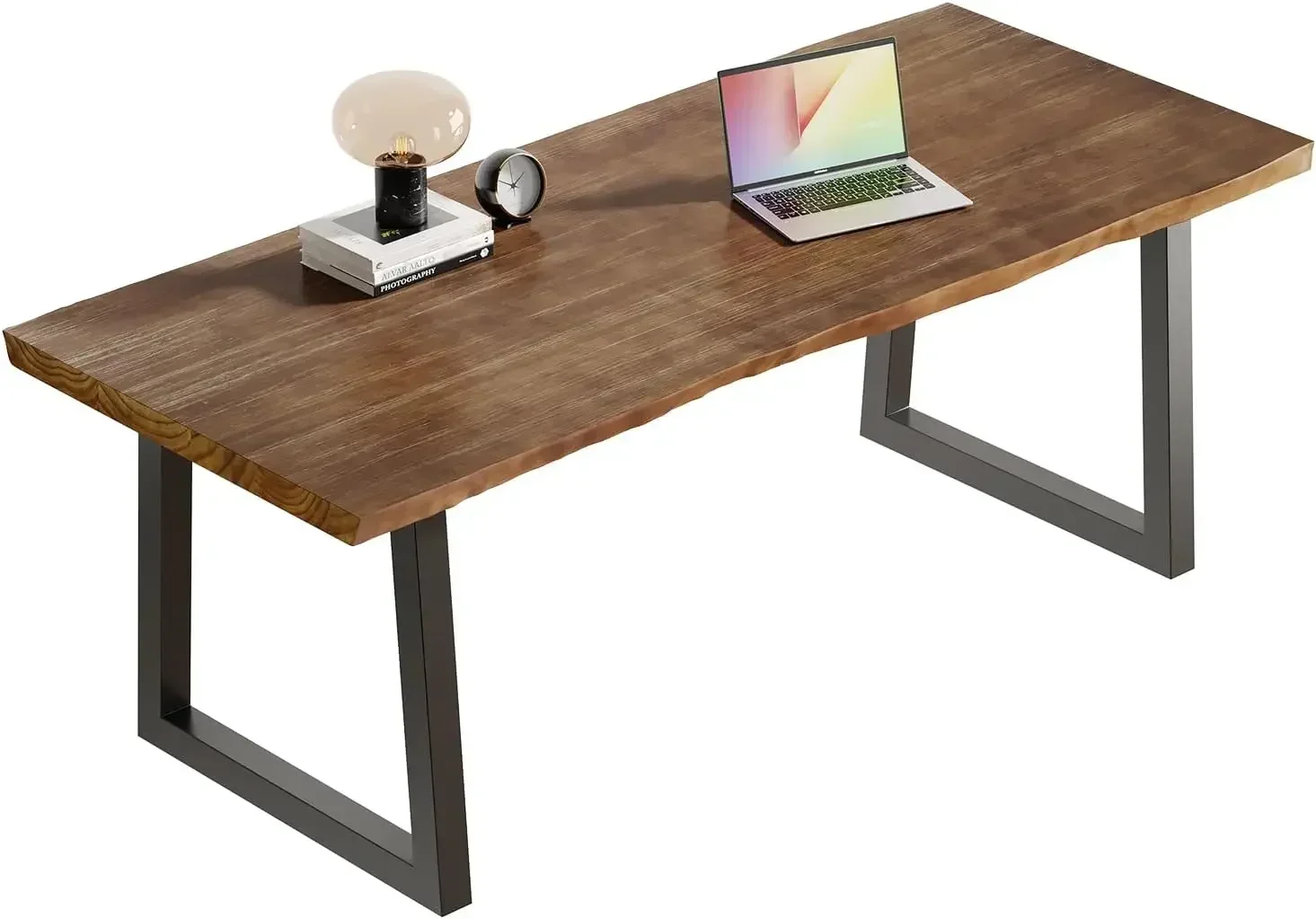 

55-inch Computer Desk For Home Office, Ideal For Study, Writing, Dining, Modern Simple Design Solid Wood Writing Desk
