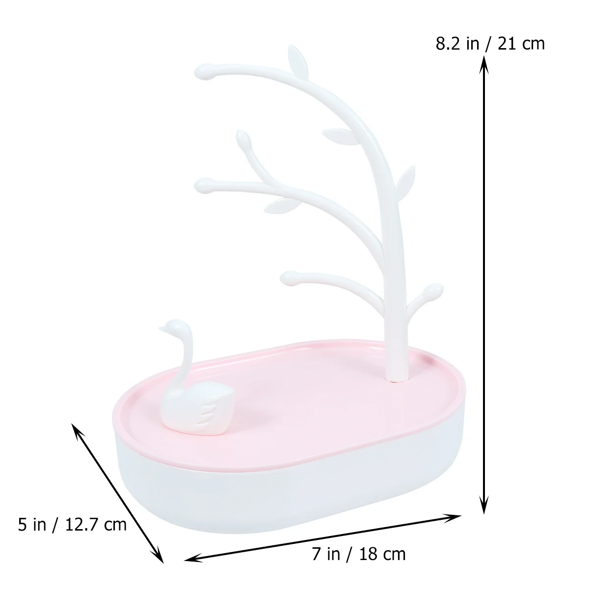 Swan Jewelry Box Plastic Jewelry Display Stand For Necklace Bracelet Holder Organizer Vanity Decor Home Gift Accessory