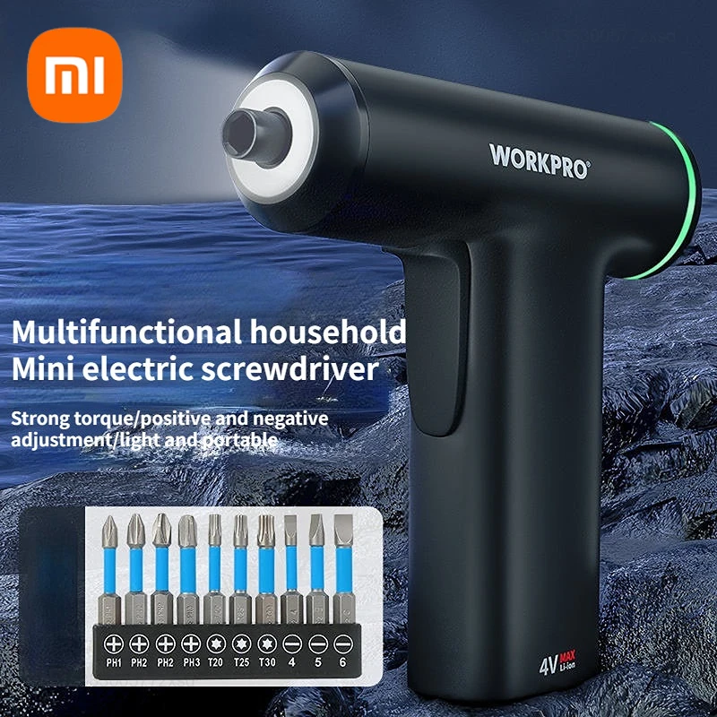 Xiaomi Workpro Cordless Rechargeable Screwdriver 1000mAh Li-ion 5N.m Mini Electric Screwdriver  Professional Repair Screw Driver