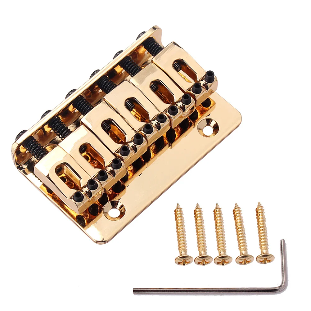 65 مللي متر 6 سلسلة جسر الغيتار للجيتار الكهربائي وباس البناء المعدني الثقيل خمر نمط الصوت ارتفاع قابل للتعديل