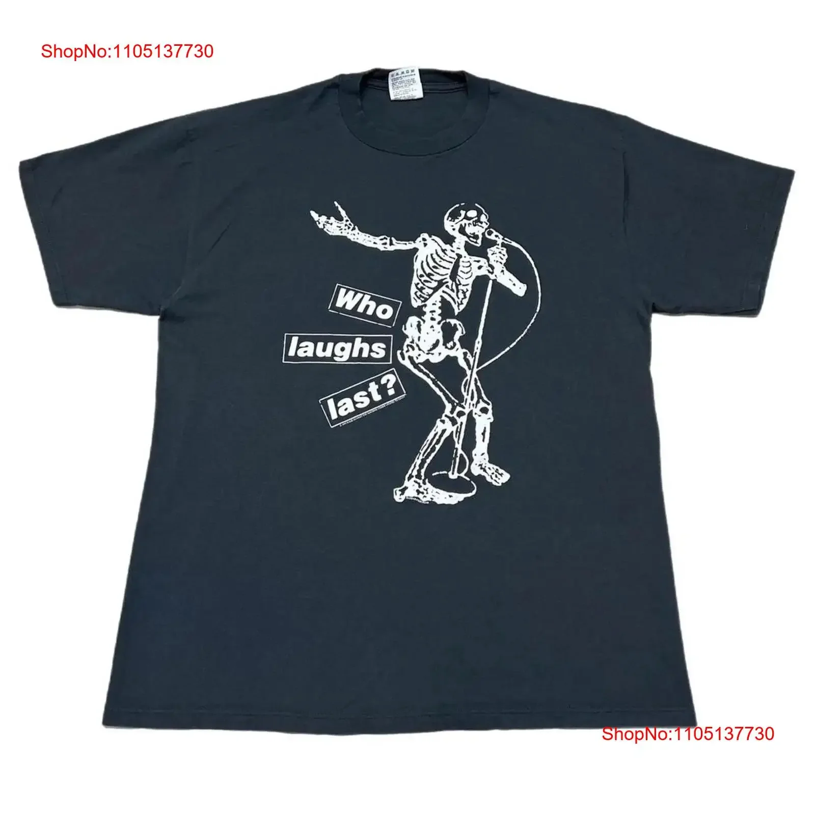 

Винтажная футболка Rage Against The Machine Who Laughs Last 1997 Tour, черная, XL, винтажная, растянутая, универсальная, с рисунком