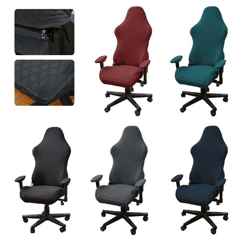 4 teile/satz Jacquard Gaming Stuhl Abdeckung Universal Elastische Büro Computer Stuhl Abdeckung Racing Spiel Stuhl Abdeckung mit Armlehne Abdeckung