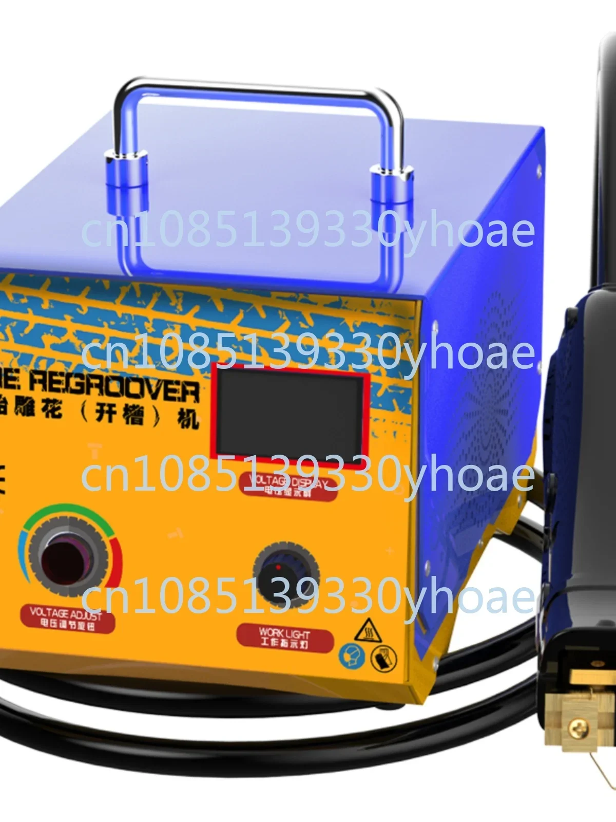 Tire retreading machine, slotter, tire carving machine, tire reuse artifact