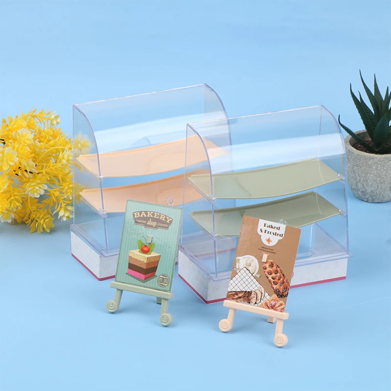 Mini Vitrine De Pâtisserie Transparente – 13,5 X 13 X 6 Cm – Pour Maison De Poupée – Étagère à Gâteaux – Plastique
