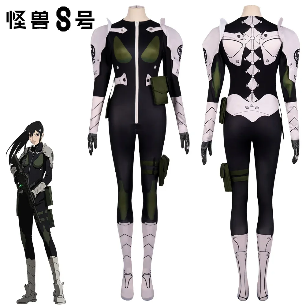 Anime 2025 Cosplay Costume Wig Jumpsuit Uniform New No. 8 Kafka Hibino/ Mina Ashiro  Bag Gloves Monster Halloween Suit uwsau2