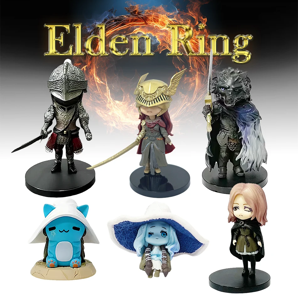 Hot Game Figure Doll Q Version Character Wolf War Ghost Mei Linna Mini Elden Ring PVC Model Ornaments Toys Xmas Gifts In stock