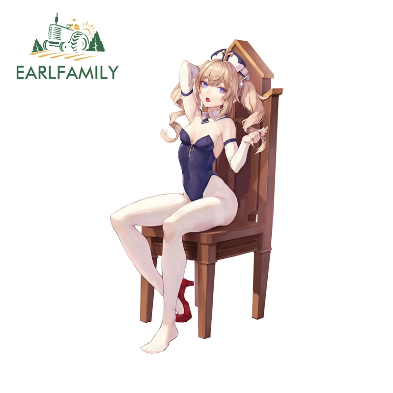 

EARLFAMILY 13cm x 7.1cm Barbara Swimwear Sitting Car Sticker Waifu Waterproof RV Vinyl Auto Decals Creative Scratch-Proof Decor