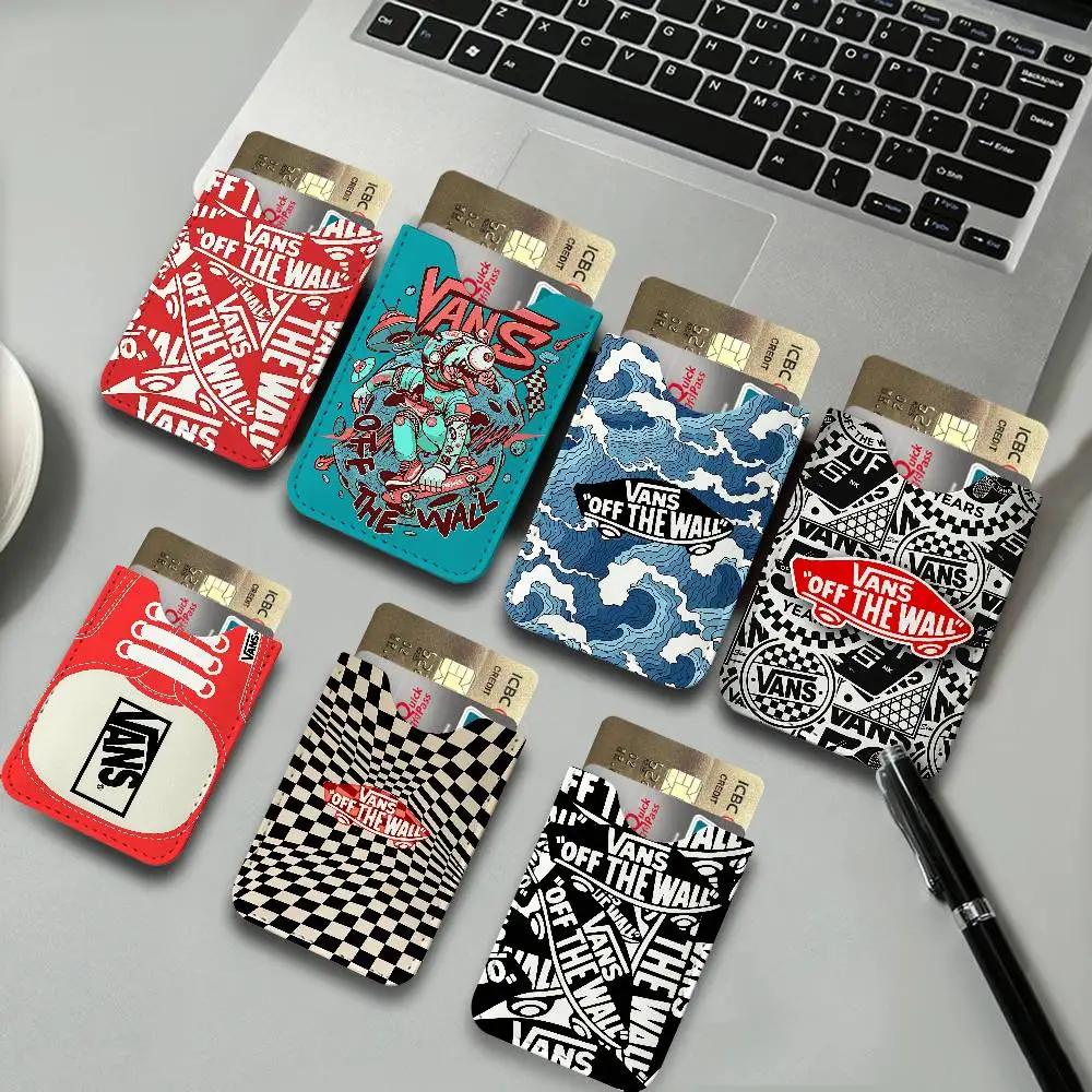 Brand V-Vans Luxur.webp PU Leather Card Holder Sleeve for Credit Cards,Secure/Slim Design, Travel Storage Essentials