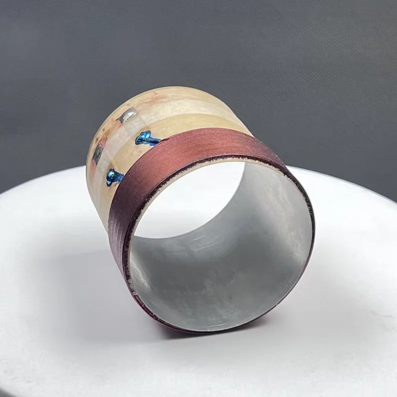 Ghxamp คอยล์เสียงเบส56มม. ขดลวดทองแดงแบนนำเข้าแบบ56แกนอุปกรณ์เสริมลำโพง4Ohm 2ชั้น1ชิ้น