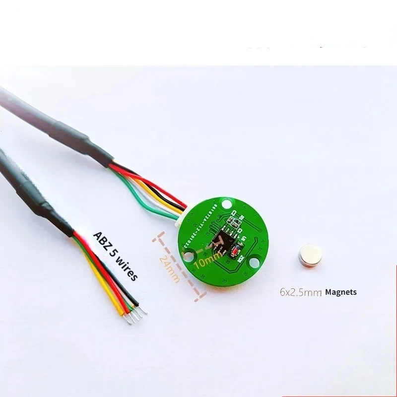 High Precision Industrial Incremental Magnetic Rotary Encoder E24 Series ABZ 1024/256/512/1000 PPR Customizable