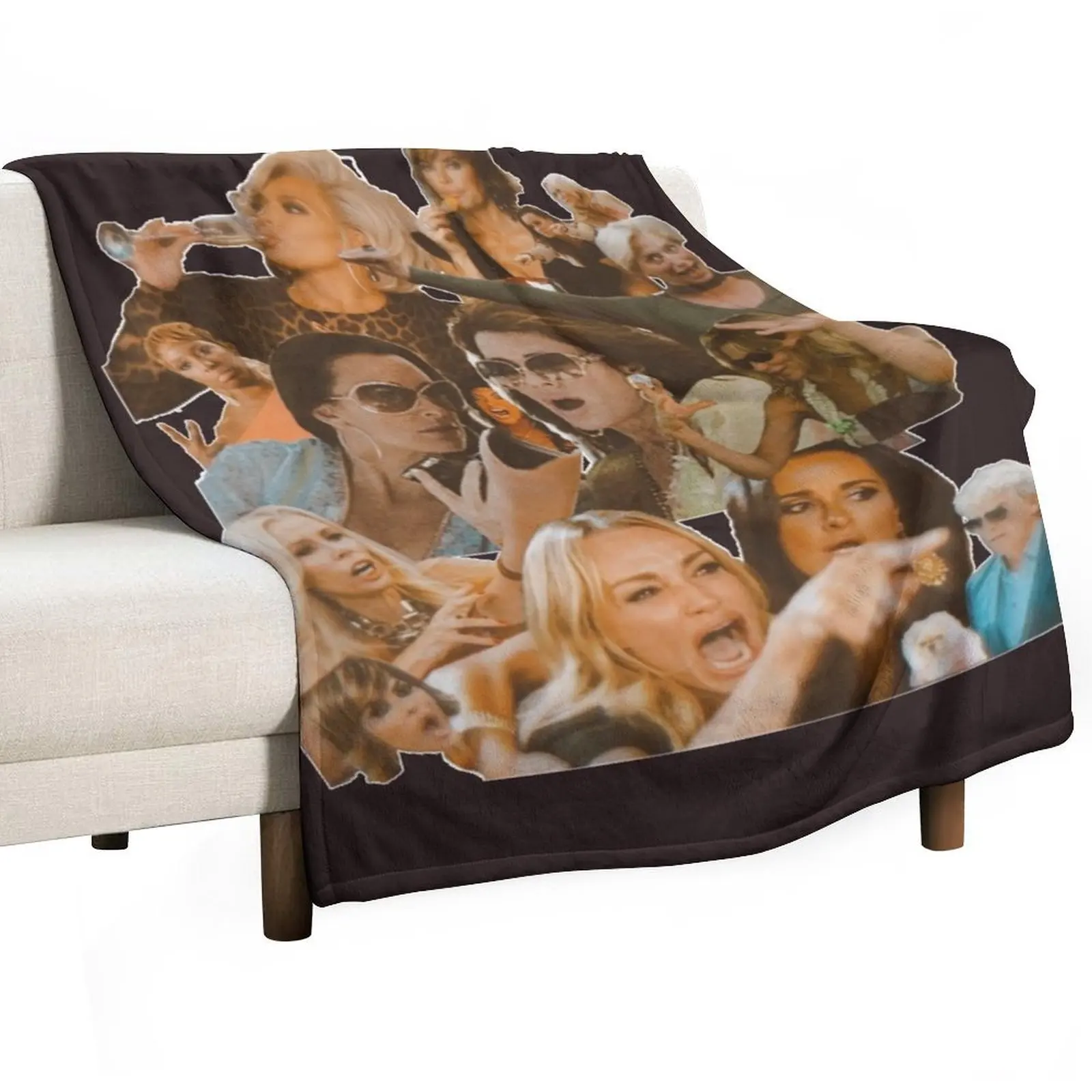 

REAL HOUSEWIVES COLLAGE Classic T-Shirt Throw Blanket Decorative Throw Polar Luxury Designer Fashion Sofas Blankets