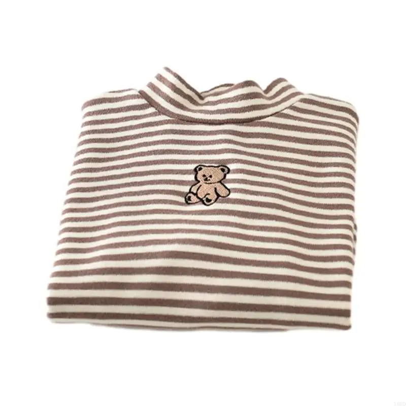 y88d turtleneck قميص للطفل الفتاة الفتيات تنفس الطفل سترة الينابيع ملابس الربيع