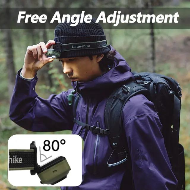 Naturehike קמפינג פנס ראש אינדוקציה חכמה אור LED לטיולים, תמונה 3