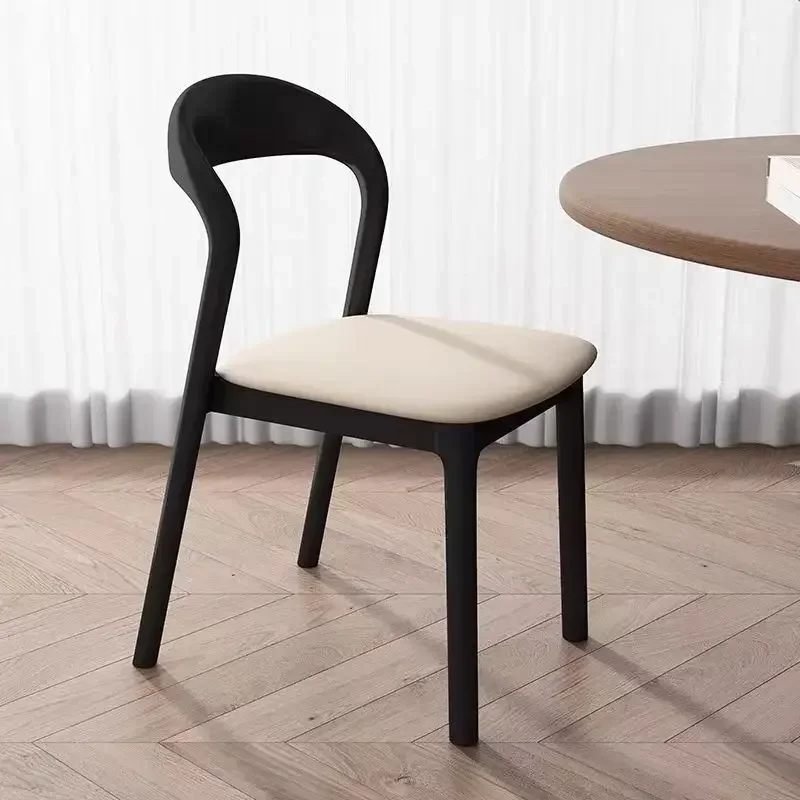 

Salon Luxury Backrest Bar Stools Nordic Solid Wood Fashion Design Bar Chairs Ergonomic Modern Unique Sillas Trendy Furniture