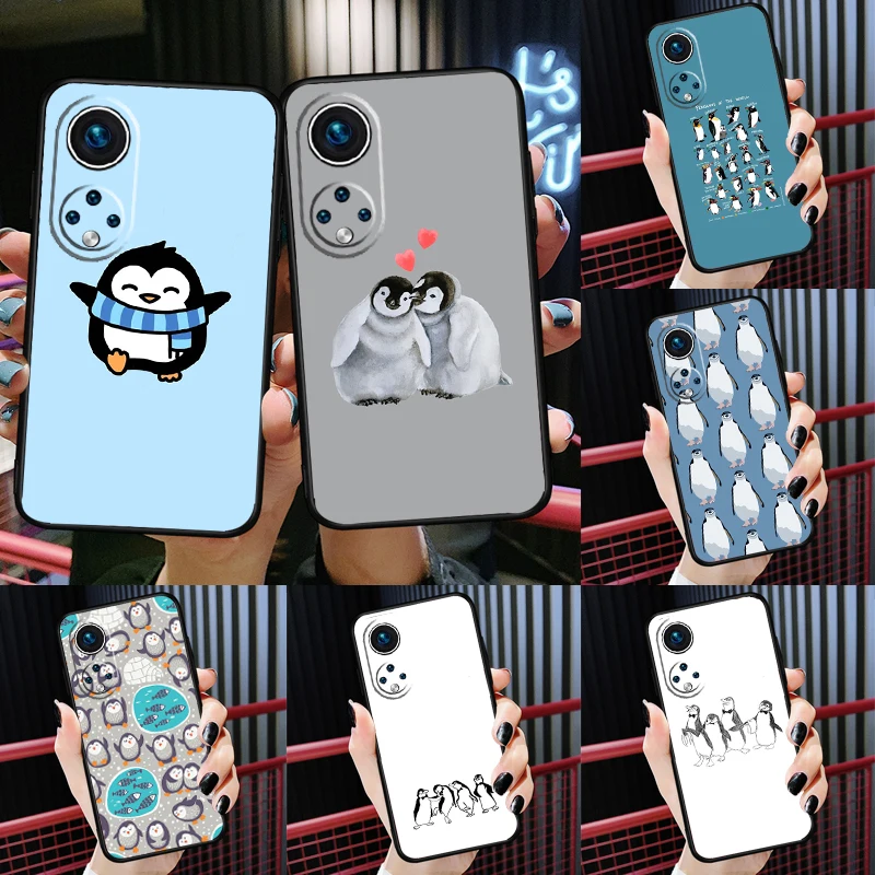 Cartoon Penguin Case For Huawei Honor Magic 5 Lite X7 X8 X9a 50 70 P20 P40 P30 Pro P Smart Nova 9 5T Cover