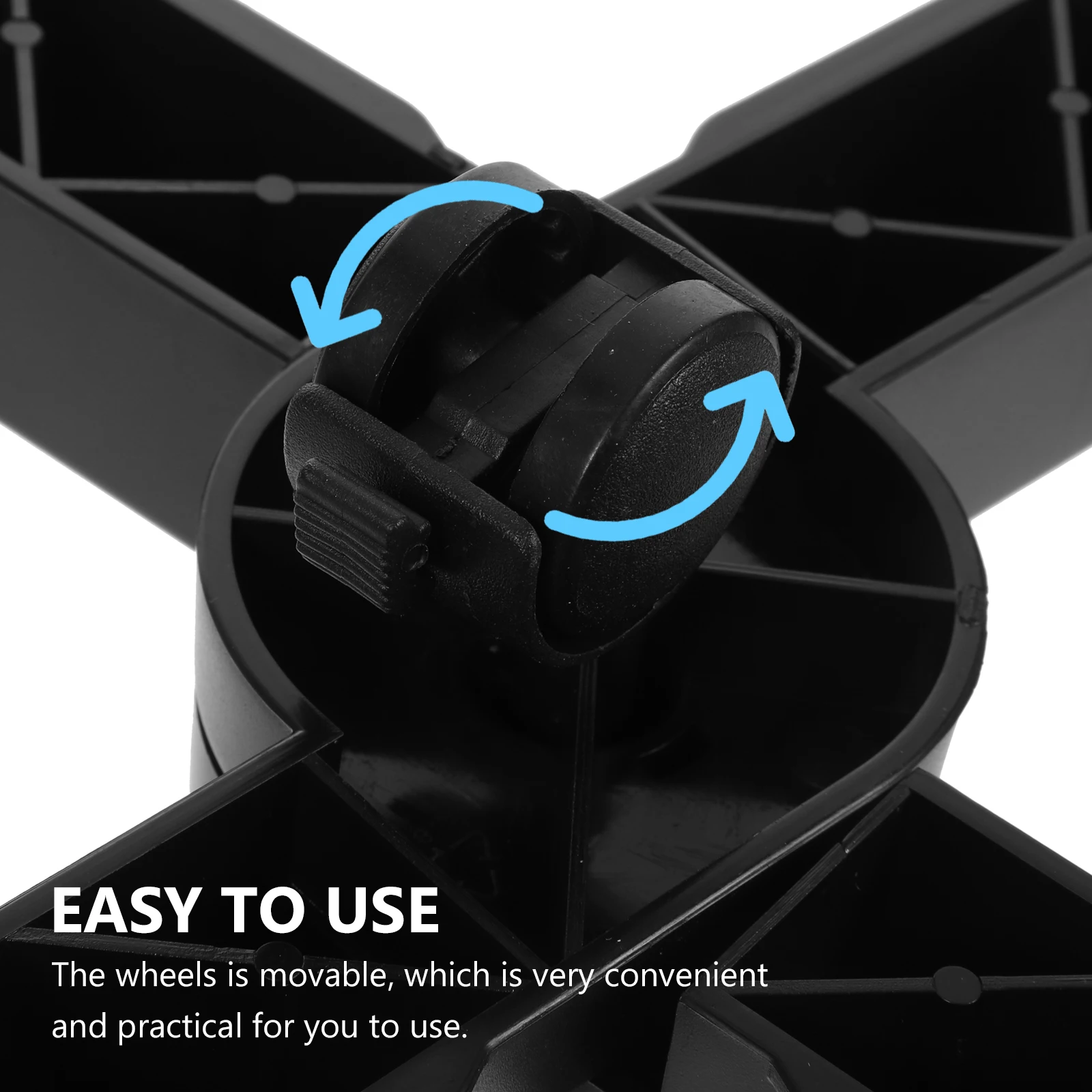 

Computer Host Stand With Wheels Heat Dissipating Design For Home Office Desktop Movable Cpu Storage Rack Plastic Pc Holder